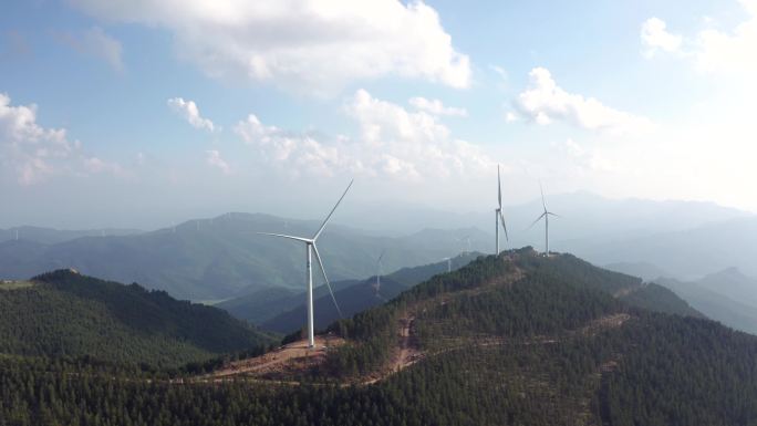 山西吕梁风电场航拍4K