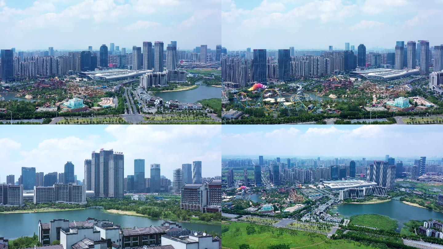 合肥滨湖新区城市4k航拍视频