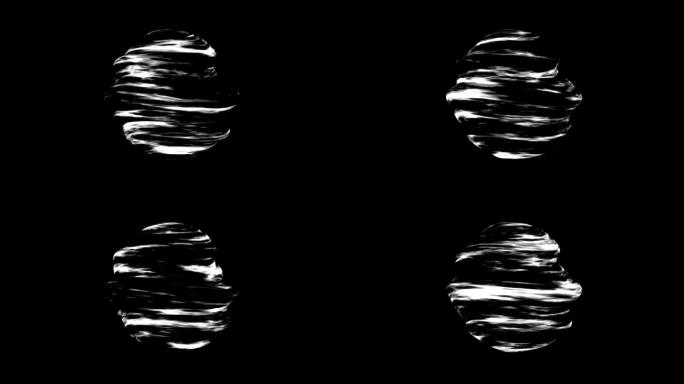 黑白能量球凝聚