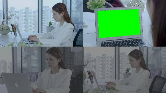 都市女白领 都市女性 电脑绿屏抠像 奋斗