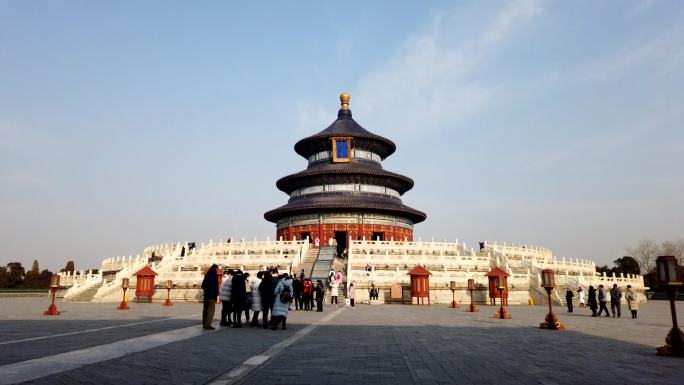 北京天坛公园祈年殿轨迹延时摄影