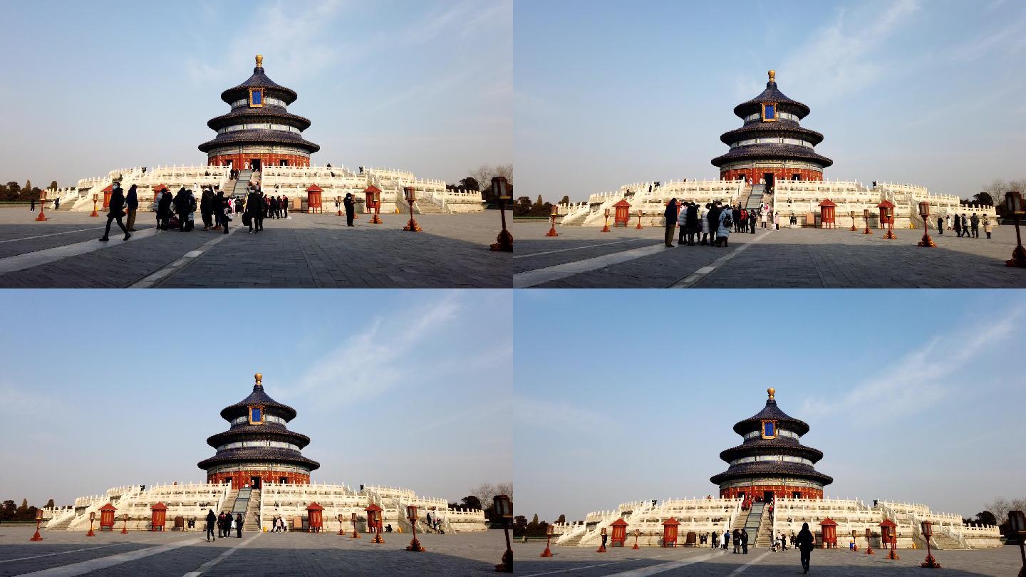 北京天坛公园祈年殿轨迹延时摄影