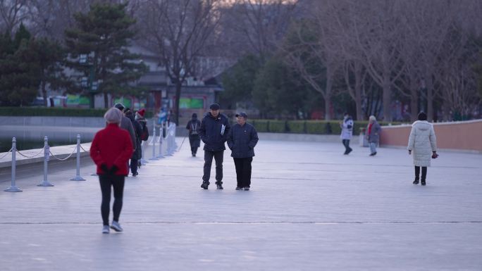 4k北京傍晚市民生活