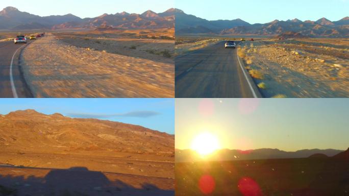 美国加州亚利桑那州高速公路实拍素材