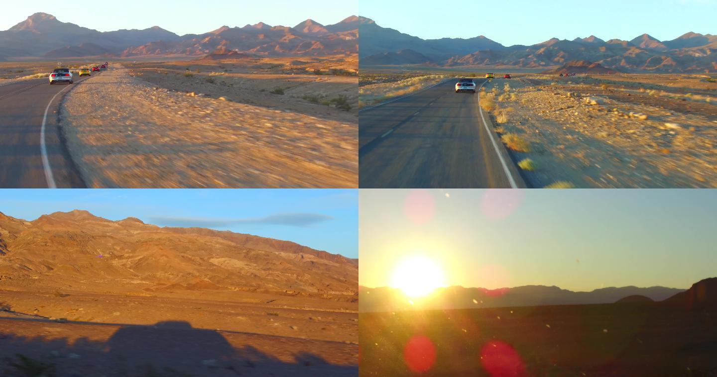 美国加州亚利桑那州高速公路实拍素材