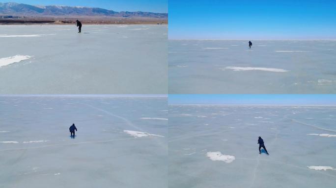 原创视频  青海湖滑冰横屏