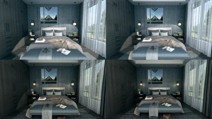 北欧风卧室3D
