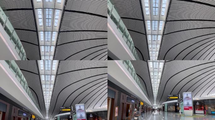 北京大兴机场网格状钢结构机场建筑