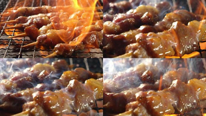 火焰烤肉羊肉串
