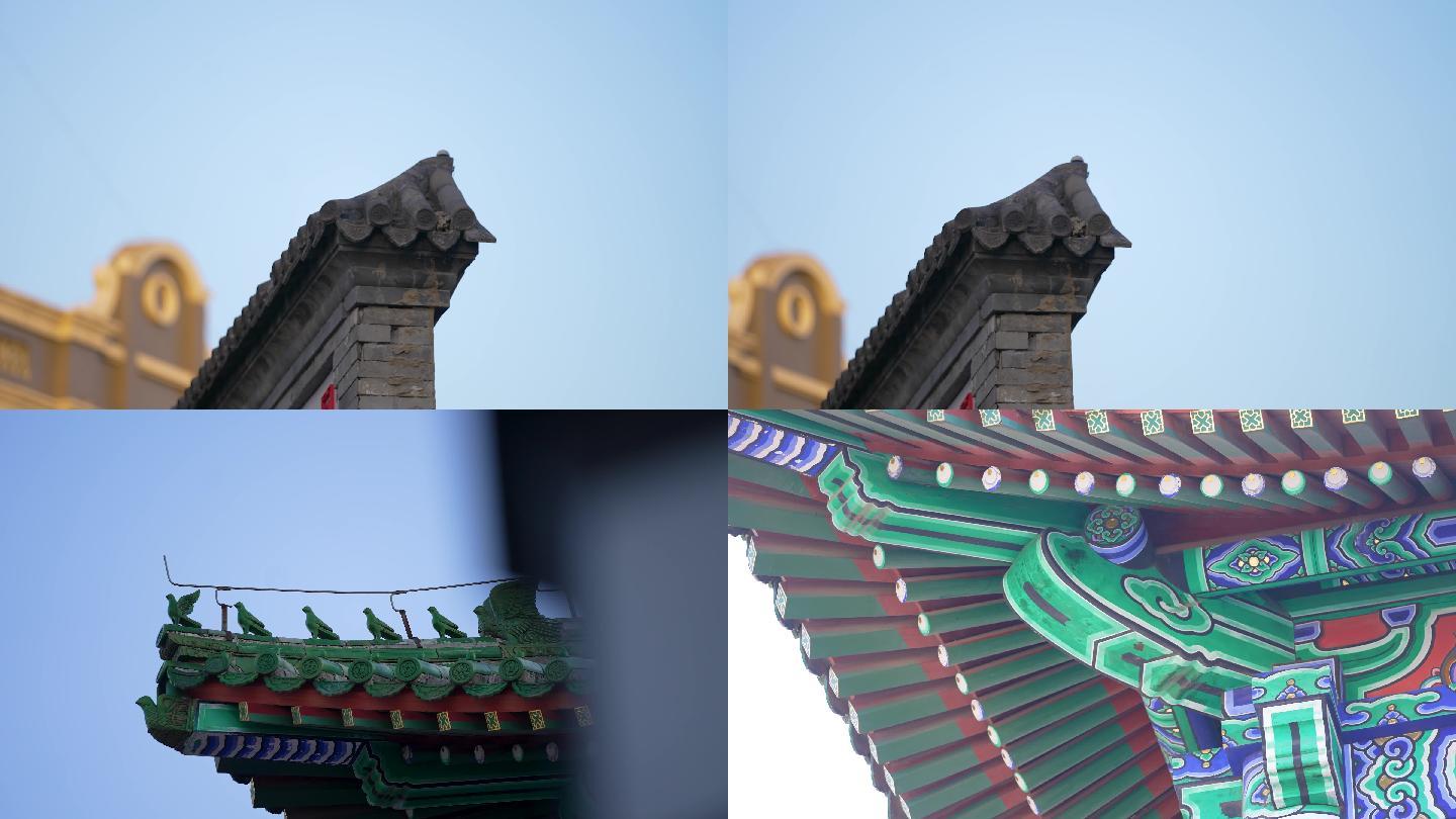 4K北京老建筑屋檐