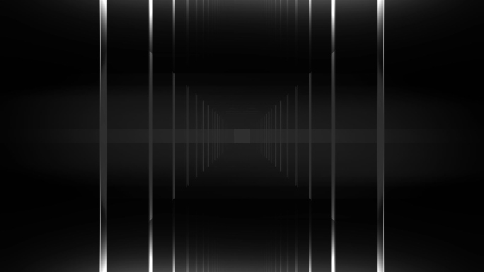 【4K时尚背景】黑白科幻时空矩形抽象幻影