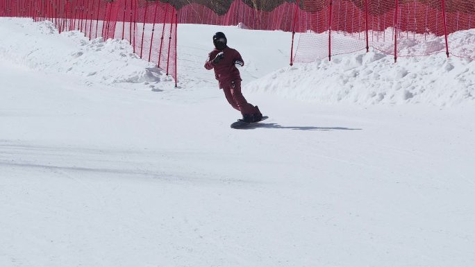 单板滑雪降速酷炫镜头冬奥会滑雪镜头