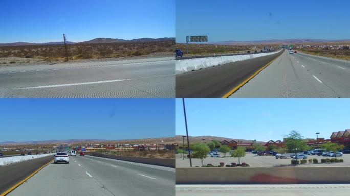 美国高速公路行车记录仪实拍画面