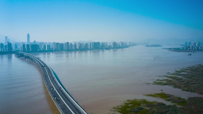 温州瓯越大桥延时摄影4K