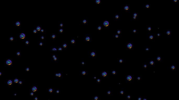 4K七彩DNA化学营养元素泡泡展示AE