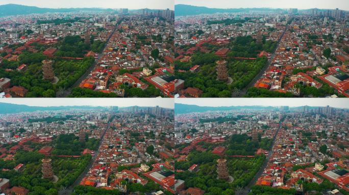 福建泉州西街环绕航拍4K