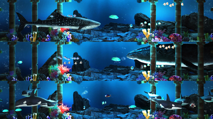 海底世界鱼群动画循环 (1)