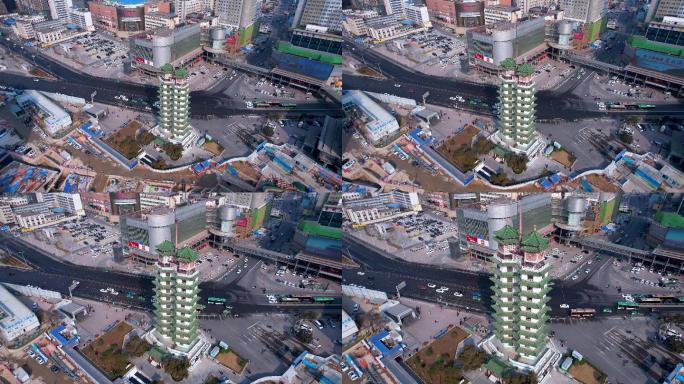 郑州地标二七塔航拍b