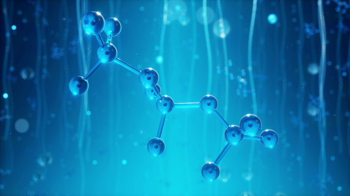 分子结构细胞生长蓝色版-视频素材