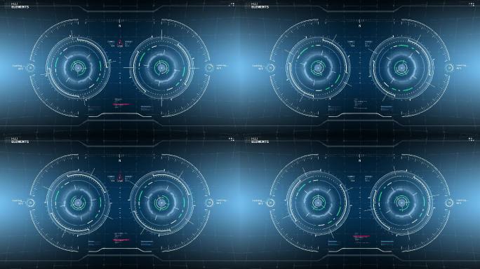 4K科技感hud全息界面