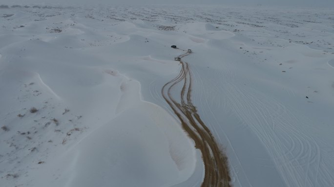 雪中穿越 大沙漠