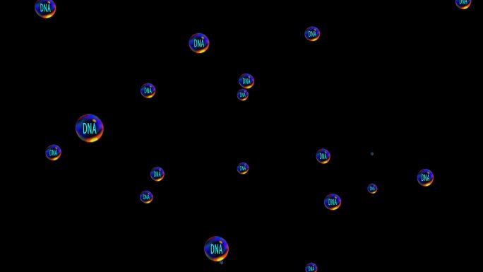 4K七彩DNA化学营养元素泡泡展示AE