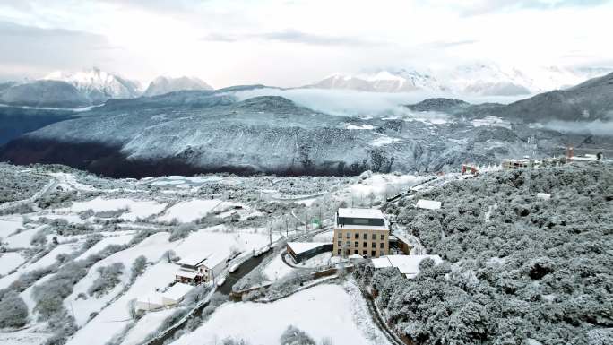 香格里拉德钦即下山白马雪山 白雪茫茫