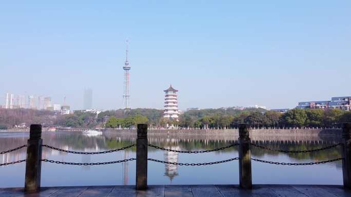 长沙烈士公园跃进湖潇湘阁