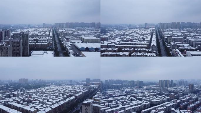 城市下雪