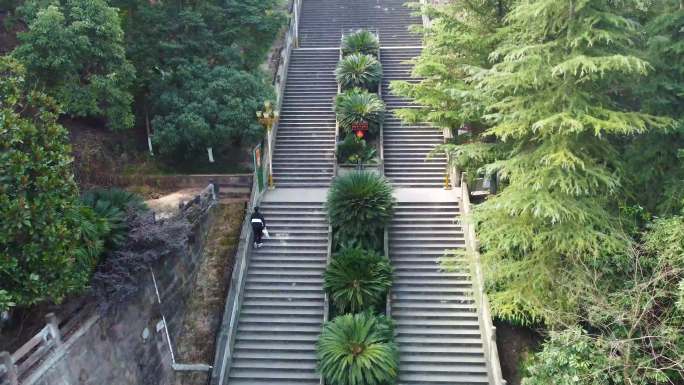 四川绵阳三台梓州杜甫草堂景区风景航拍