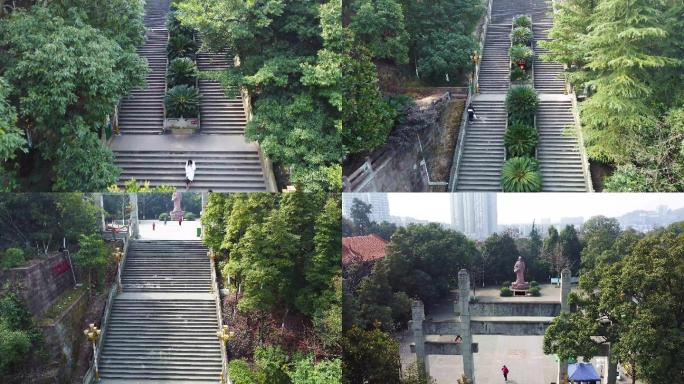 四川绵阳三台梓州杜甫草堂景区风景航拍