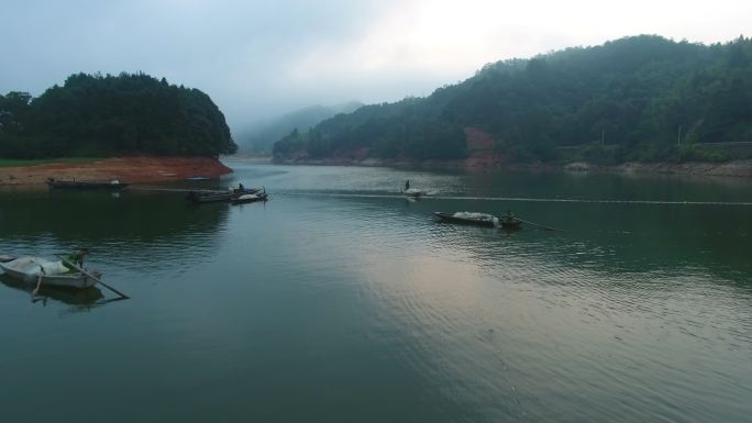 捕捞 水库 捕鱼