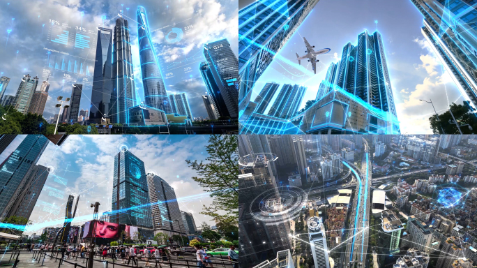 科技城市元素AE模板