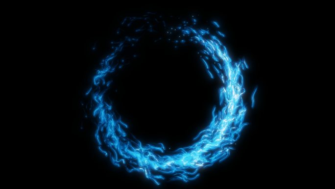 圆圆圈冰焰火焰圆转圈旋转光圈透明通道