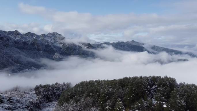 DJI_0001 乡村雪景 航拍