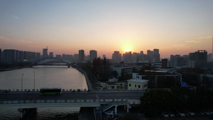 宁波老外滩夕阳