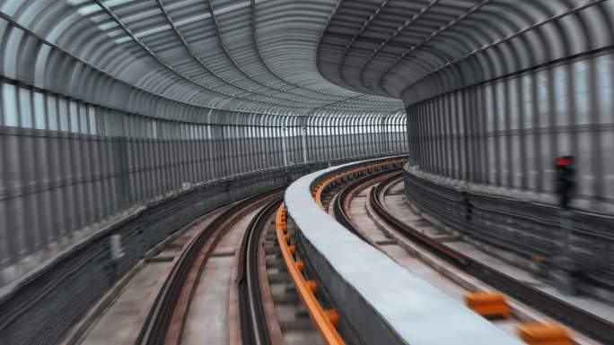 地铁高架桥隧道穿梭素材