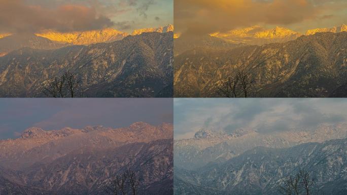 大气日照 金山、雪山延时片