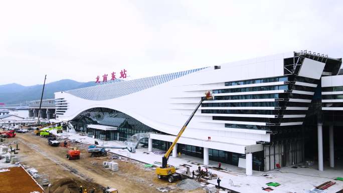 京港高速铁路 江西 龙南东站 航拍