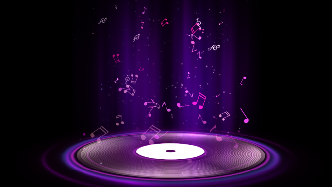 紫色上升唱片音乐环