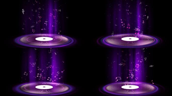 紫色上升唱片音乐环