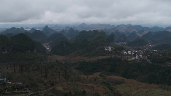 广东连南瑶寨大山风光航拍4K