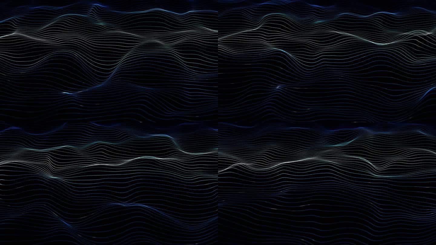 线条纹理波浪粒子