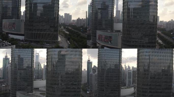 4K-log-航拍上海世纪汇广场