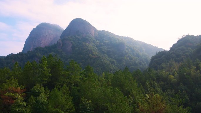 阳光 山林 青山 航拍