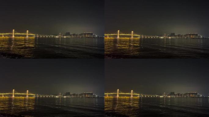 城市海边夜景