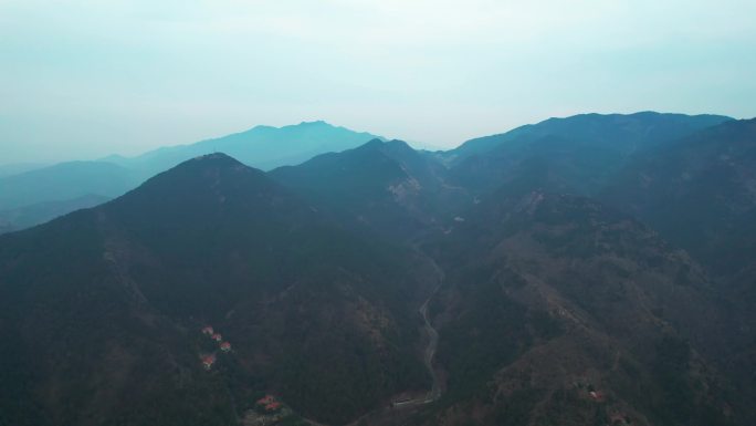 湖北孝感双峰山景区航拍