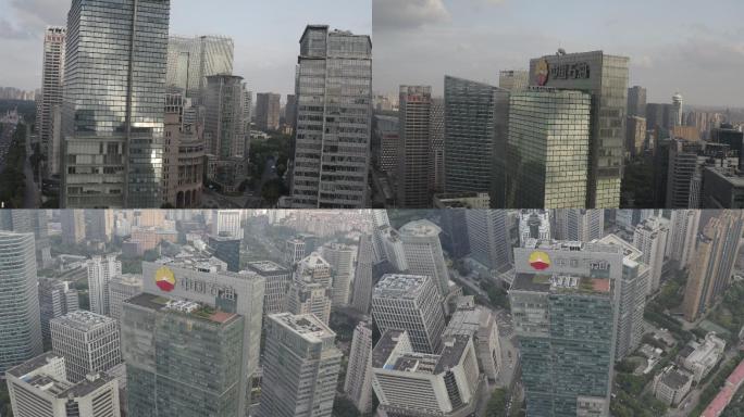 4K-Log-航拍中国石油上海大厦