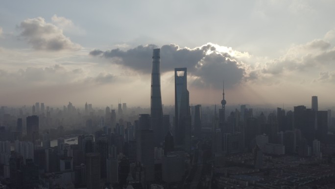 4Klog-上海陆家嘴摩天大楼城市全景