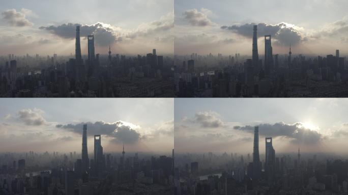 4Klog-上海陆家嘴摩天大楼城市全景